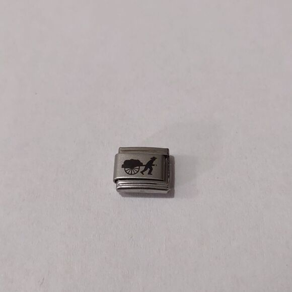 Farmer Italian Link Stainless Steel Nomination Style Charm‎ - Picture 1 of 1